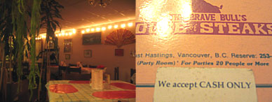 We accept cash only