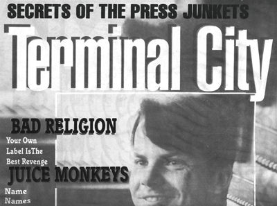 Terminal City Issue #1, Dec 30, 1992. Layout by Darren Atwater