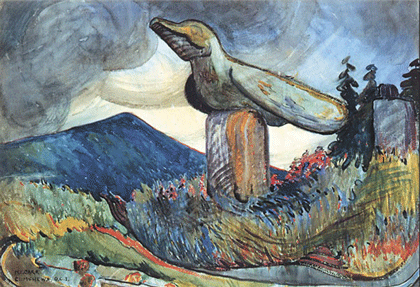 Detail from "Cumshewa" by Emily Carr